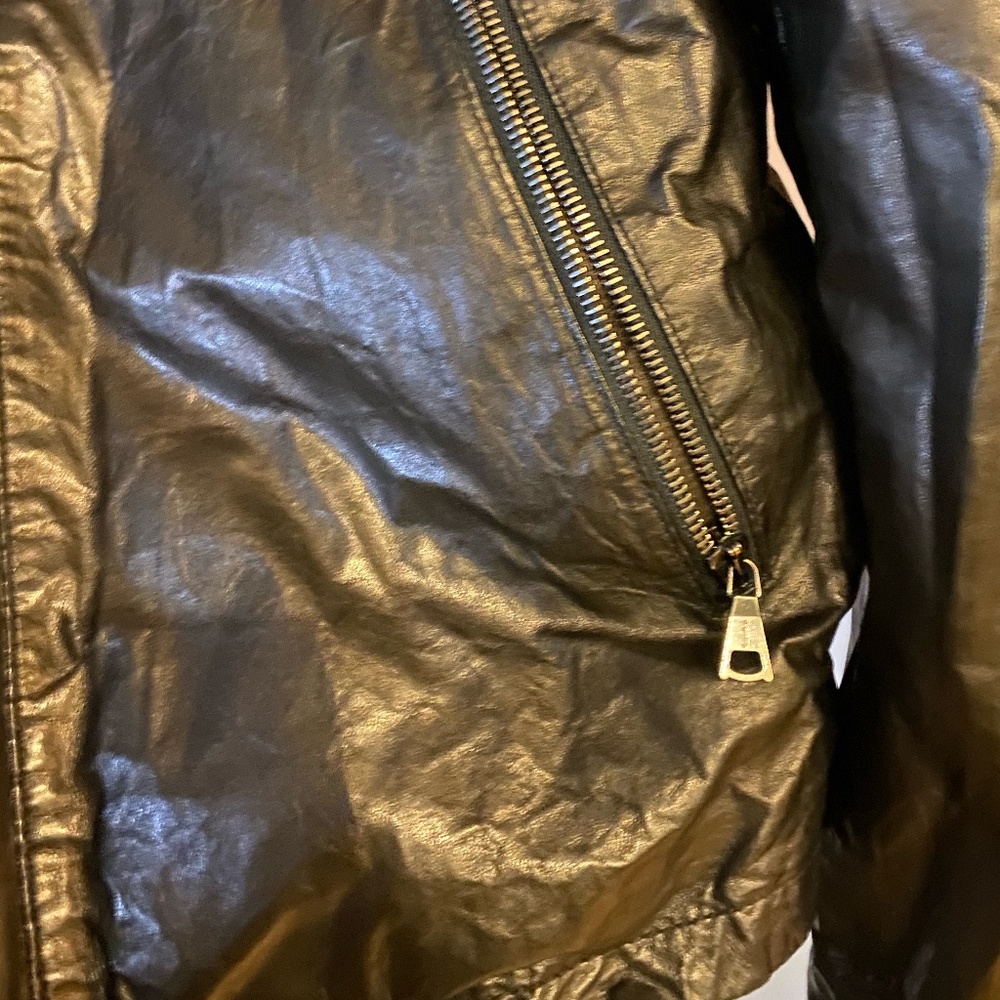 Men's John Varvatos Leather Moto Jacket - Size 50 - Picture 2 of 11